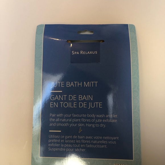3/$20 Spa Relaxus Jute Bath Mitt NWT - Picture 3 of 3